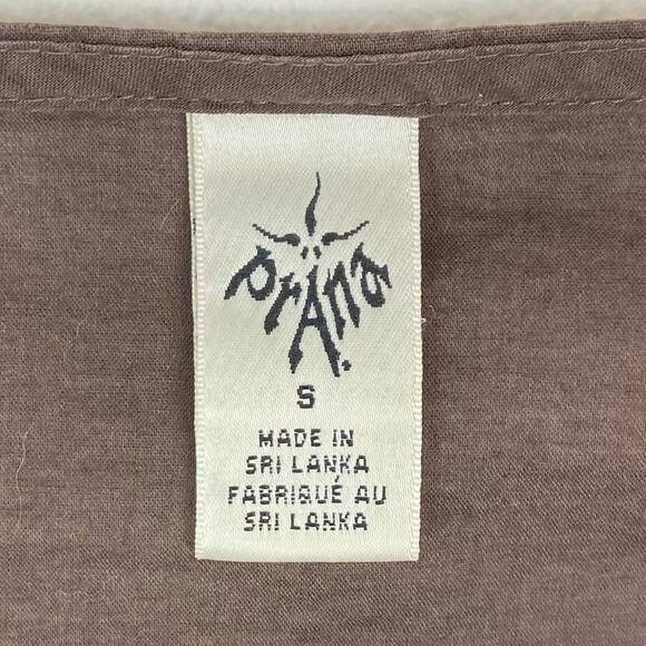 PrAna 100% Cotton Long Sleeve V-Neck Boho Top Small Brown - Picture 8 of 10